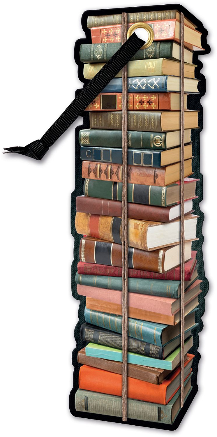 Semn de carte cu panglică IF Academia - Pile of Books