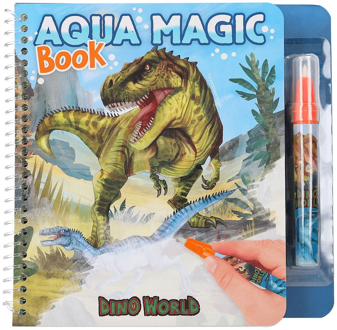 Carte cu pagini magice Depesche Dino World - Cu un stilou cu apă