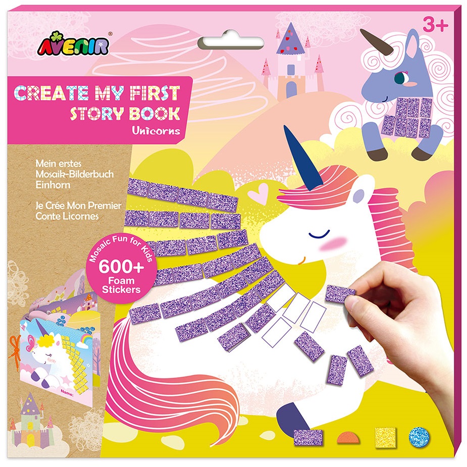 Carte cu stickere Avenir - Unicorni