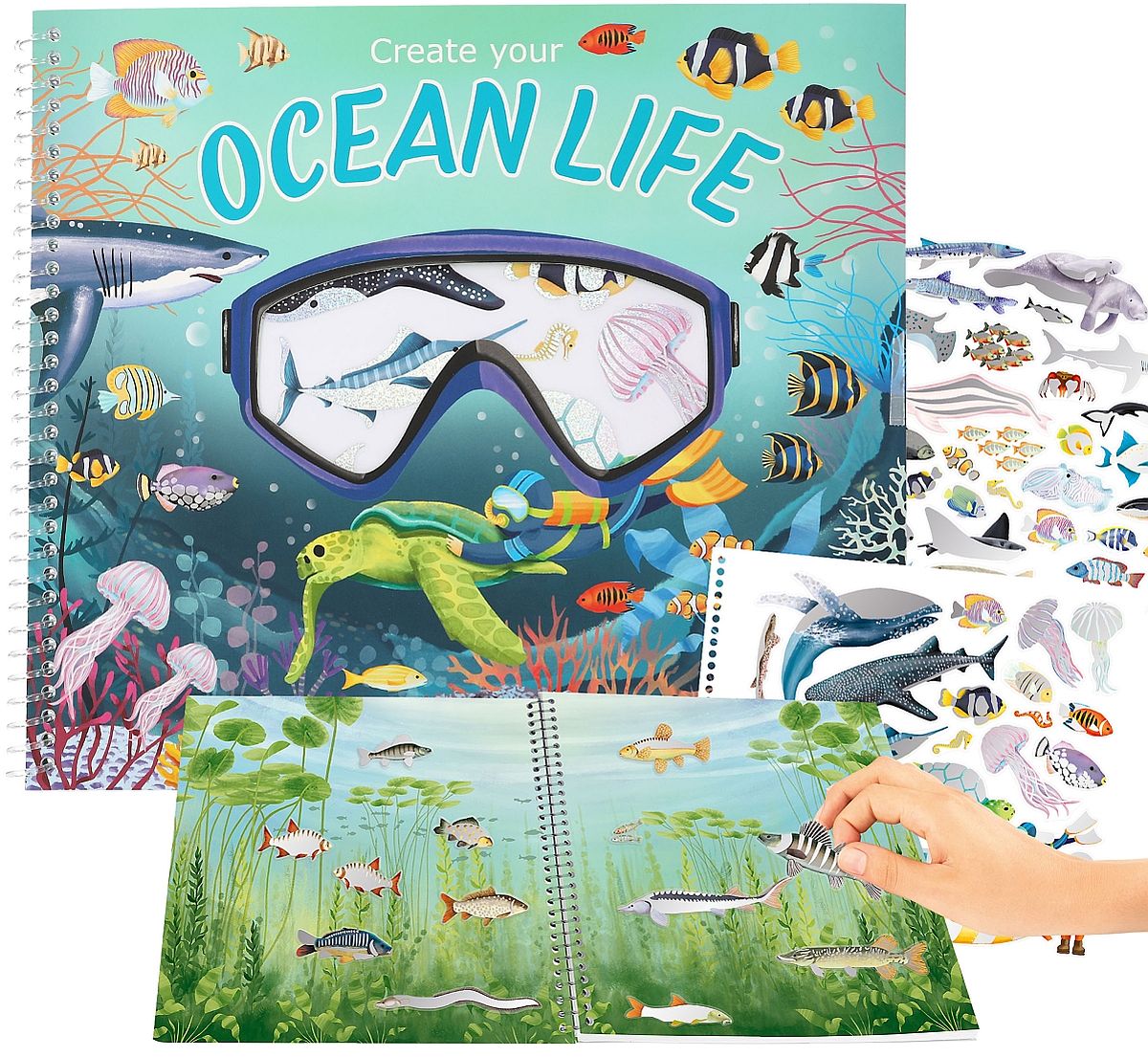 Carte cu stickere Depesche - Ocean Life
