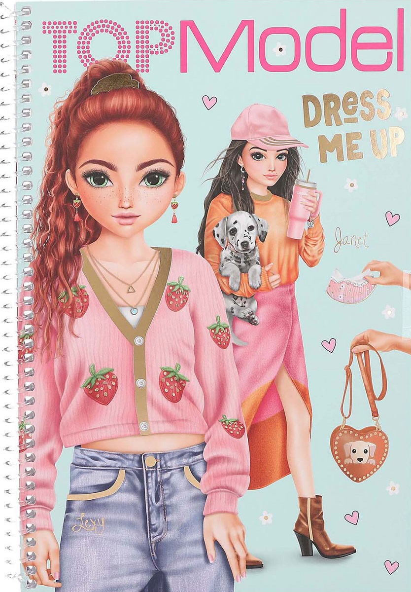 Carte cu stickere Depesche TopModel - Dress Me Up, 180+ stickere