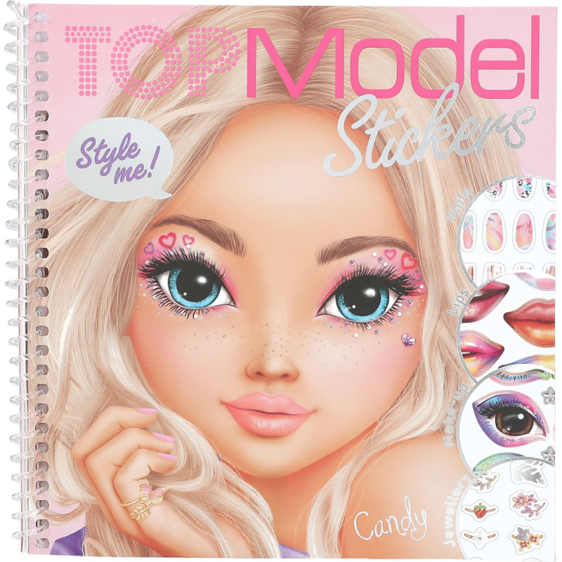 Carte cu stickere Depesche TopModel - Dress Me Up Face