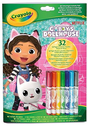 Carte de colorat Crayola GABBY + 7 markere