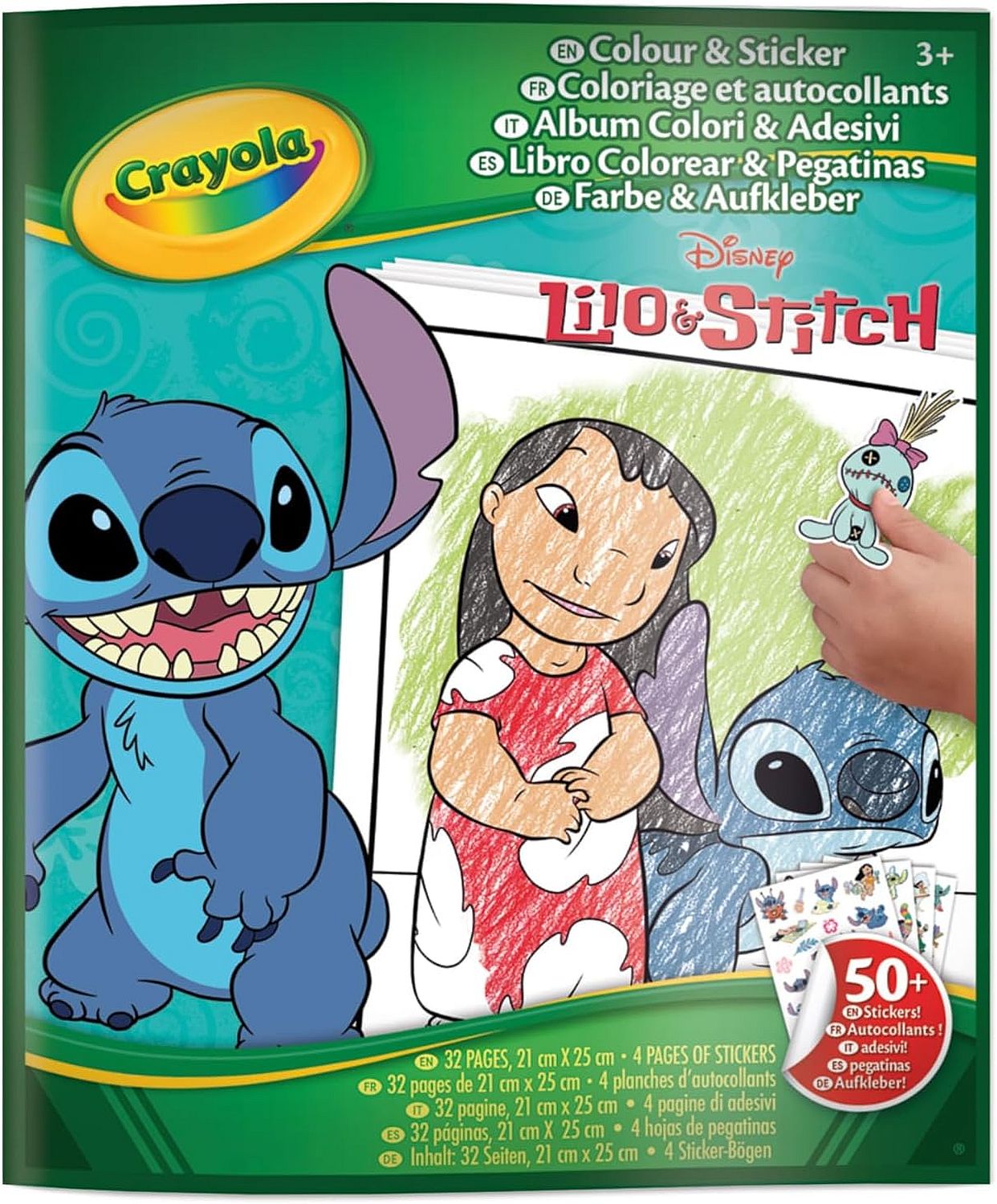 Carte de colorat Crayola - Lilo And Stitch, cu 50 stickere
