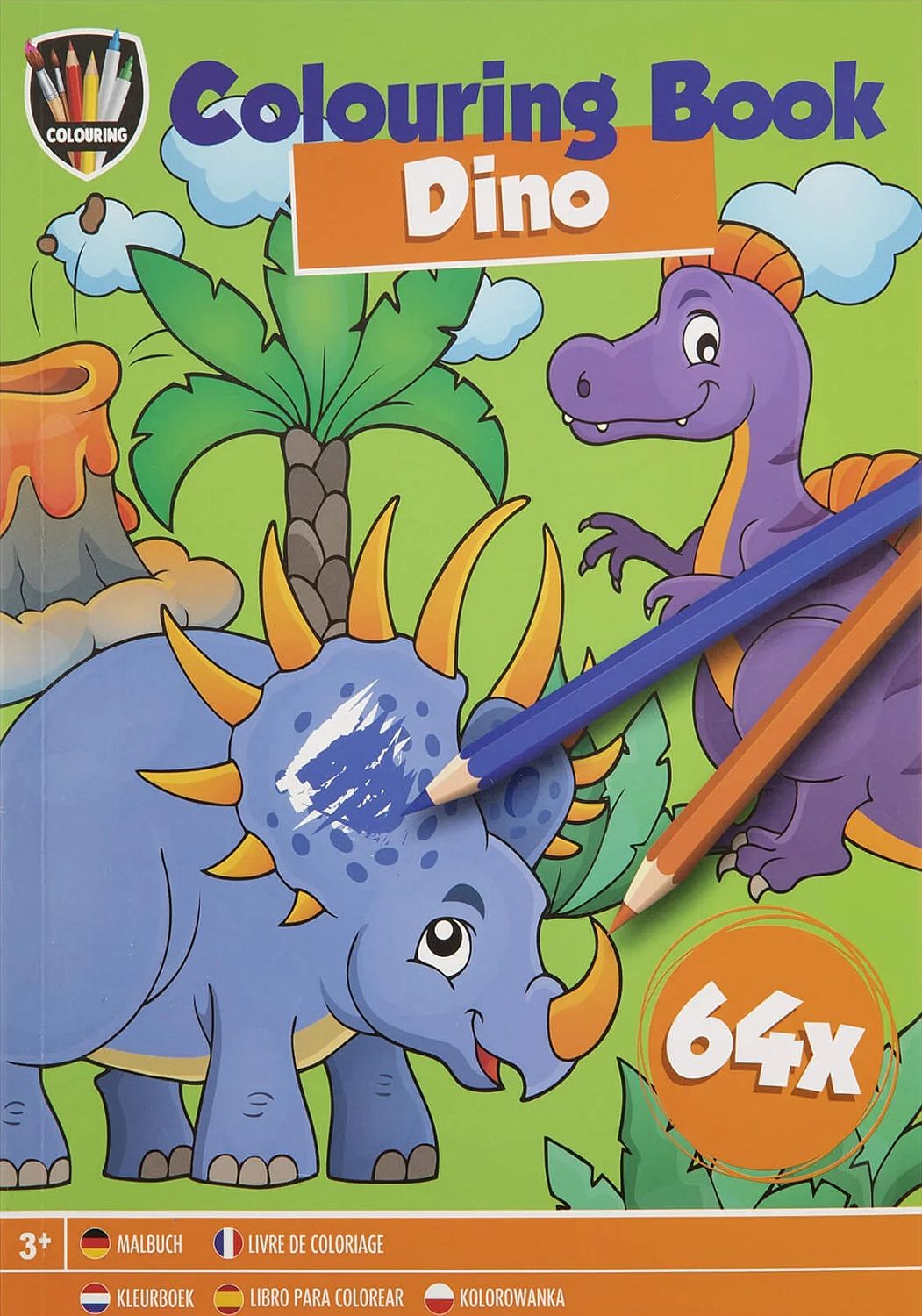 Carte de colorat  Grafix Colouring  - Dinozaurii, A5, 64 file