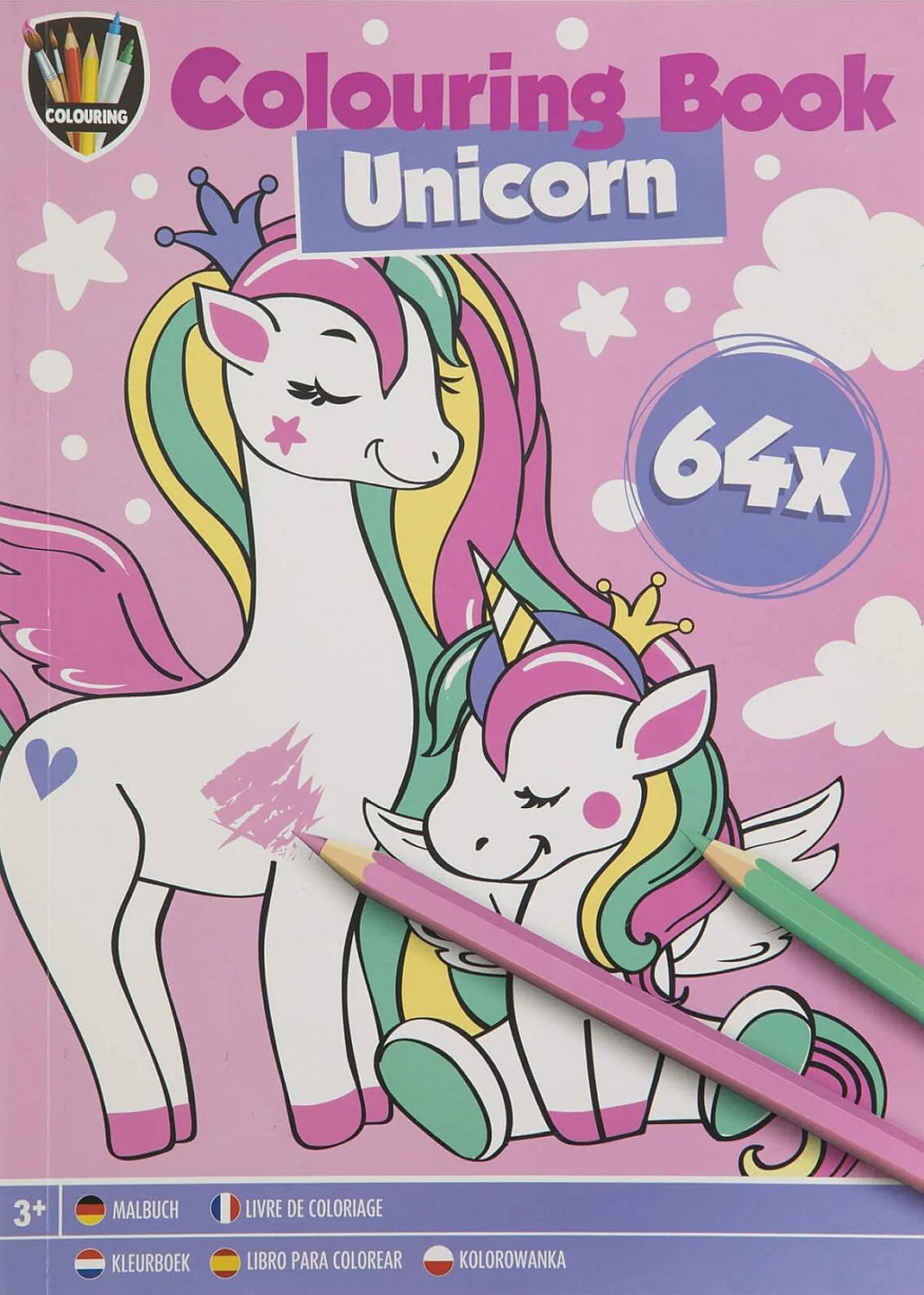 Carte de colorat  Grafix Colouring - Unicorn, A5, 64 file