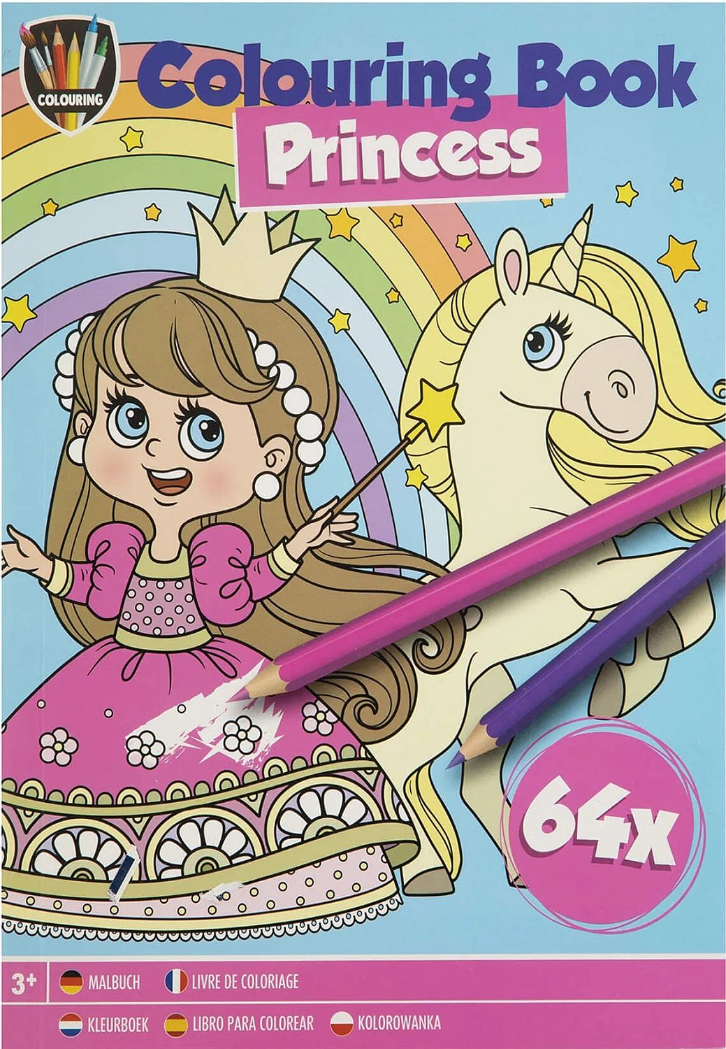 Carte de colorat  Grafix Colouring  - Prinţesă, A5, 64 file