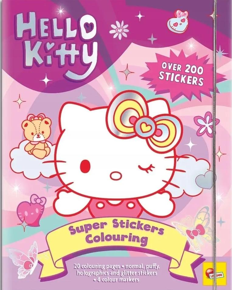 Carte de colorat Lisciani - Hello Kitty, cu stickere și markere