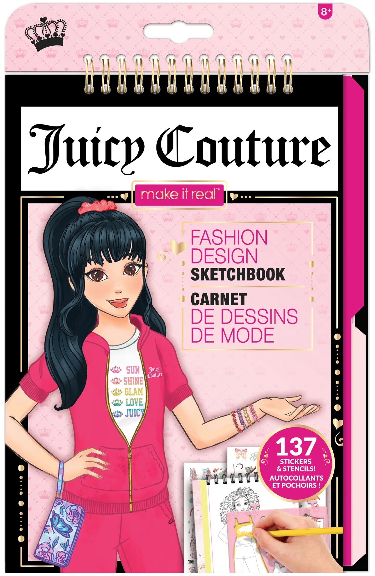 Carte de colorat Make it Real -Design vestimentar Juicy Couture, cu autocolante
