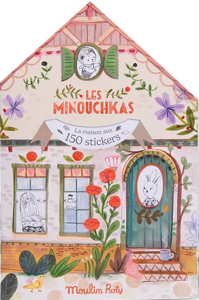 Carte de colorat Moulin Roty - Les minouchkas, cu 150 stickere