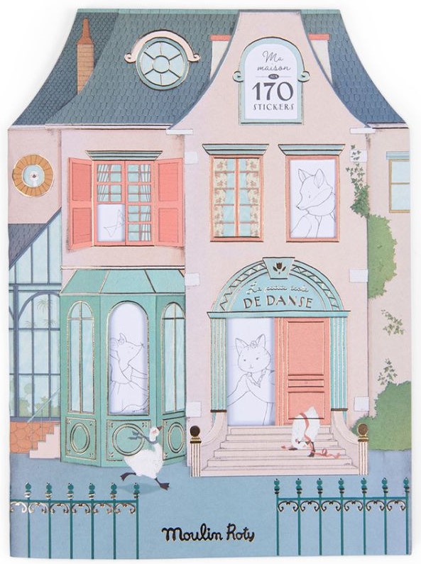 Carte de colorat Moulin Roty - Casă, 170 autocolantul