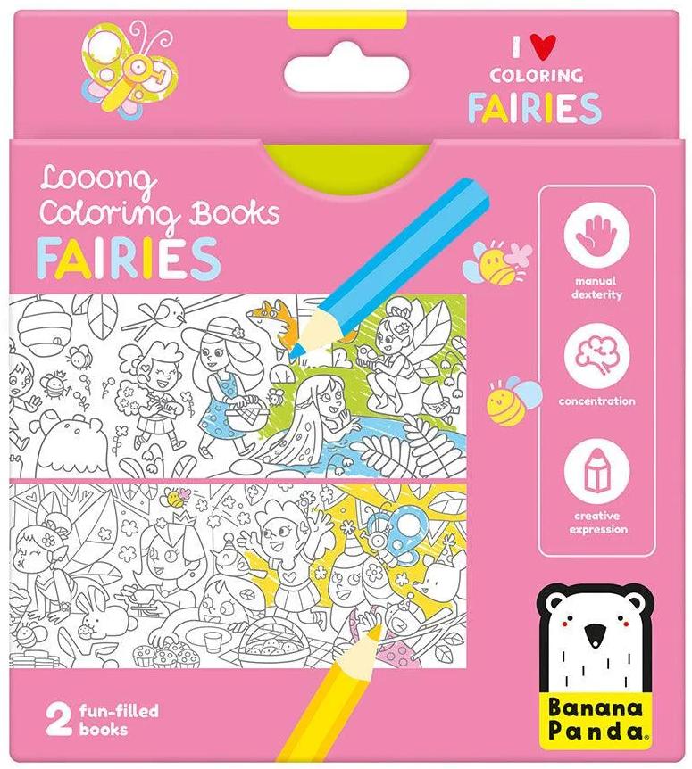 Cărți de colorat  Banana Panda Looong Coloring Book - Zâne