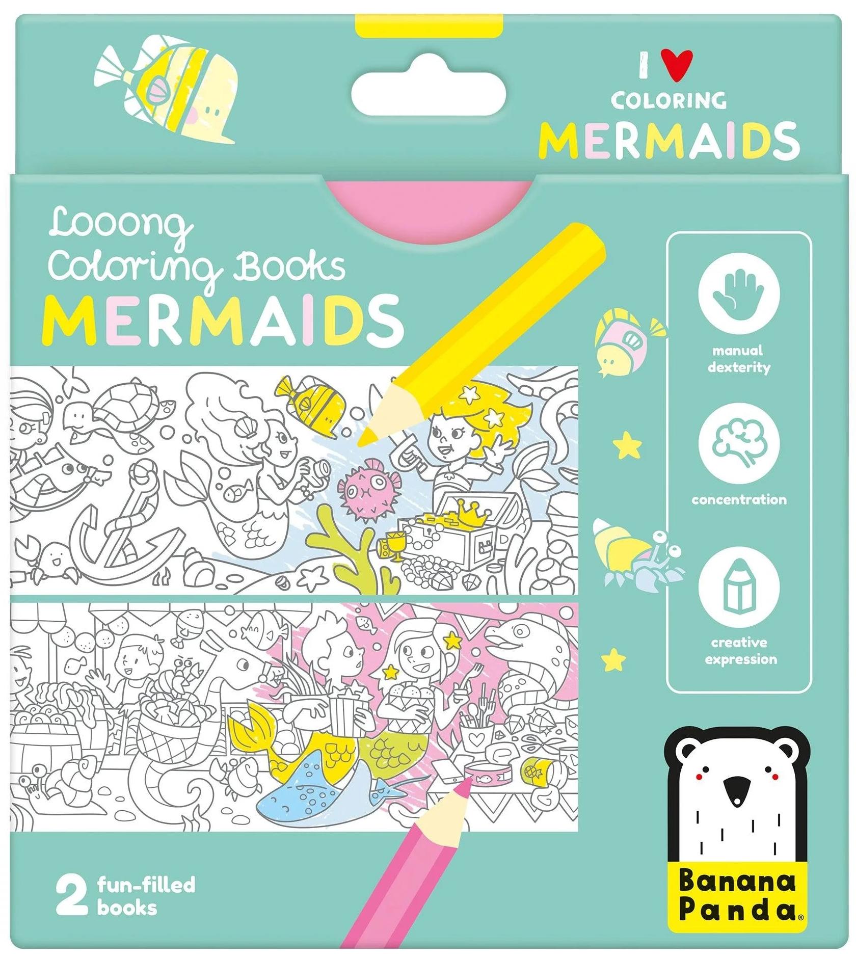 Cărți de colorat  Banana Panda Looong Coloring Book - Sirene