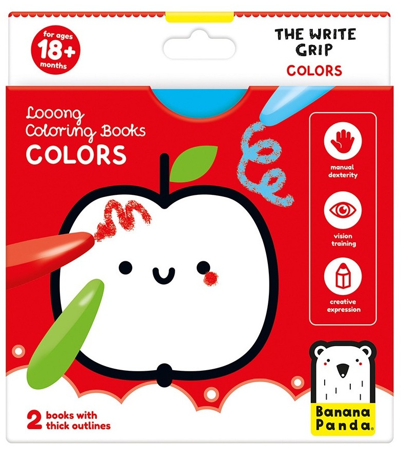 Cărți de colorat Banana Panda - The Write Grip, 18 luni+