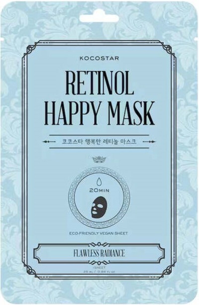 Kocostar Happy Mască de față cu folie, cu retinol, 25 ml