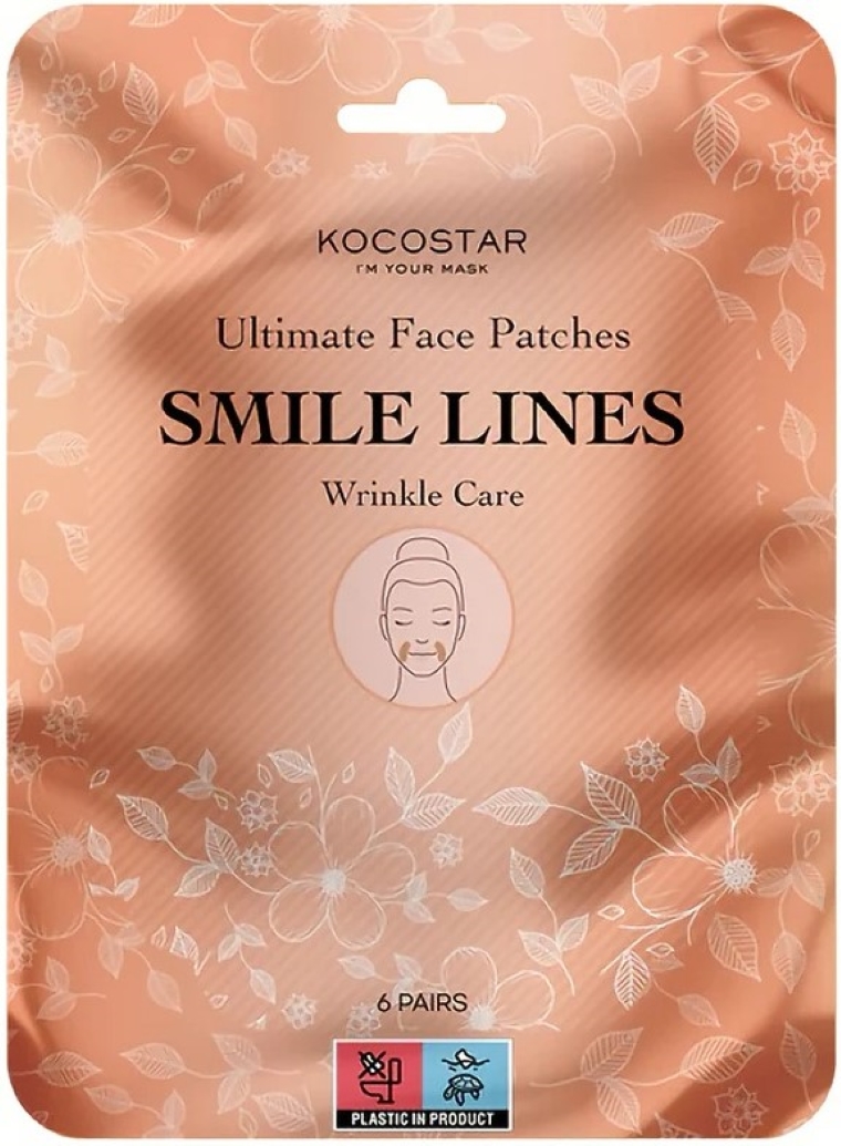 Kocostar Plasturi împotriva ridurilor nazolabiale Ultimate Smile Lines, 6 perechi