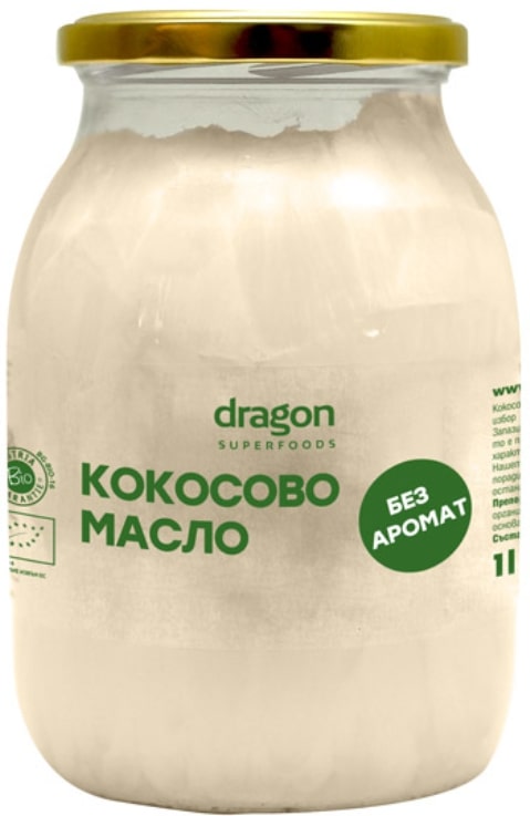 Ulei de cocos fără aromă, 1 l, Dragon Superfoods
