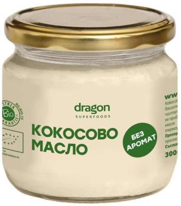 Ulei de cocos fără aromă, 300 ml, Dragon Superfoods