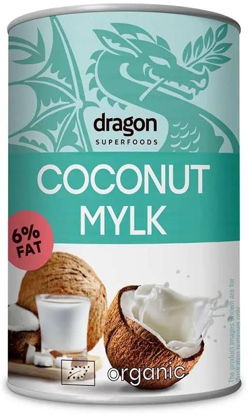 Lapte de cocos, 6% grăsime, 400 ml, Dragon Superfoods