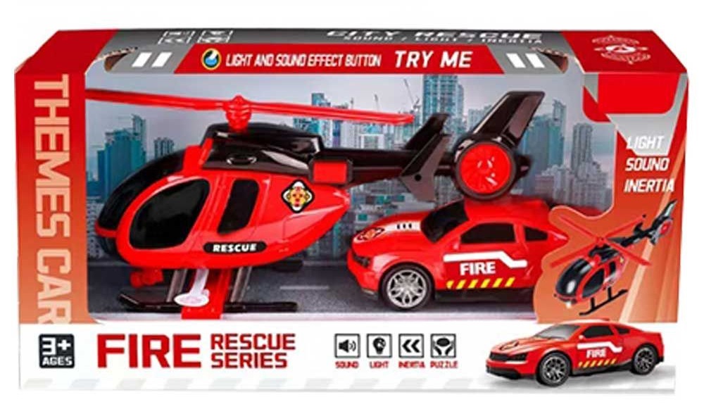 Mașină cu elicopter Ocie - Fire, cu lumini și sunete