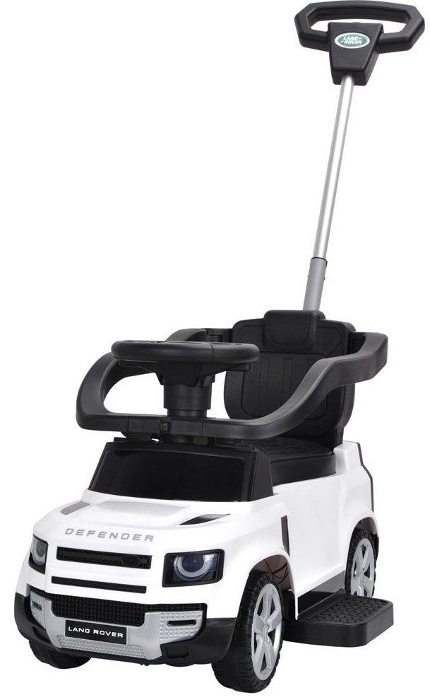 Masinuta de impins Ocie - Ride-On Land Rover Defender, alba