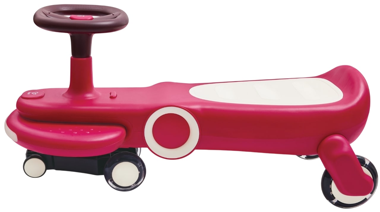 Mașină pentru călărie  Hape International - Wiggle and Giggle, roşu