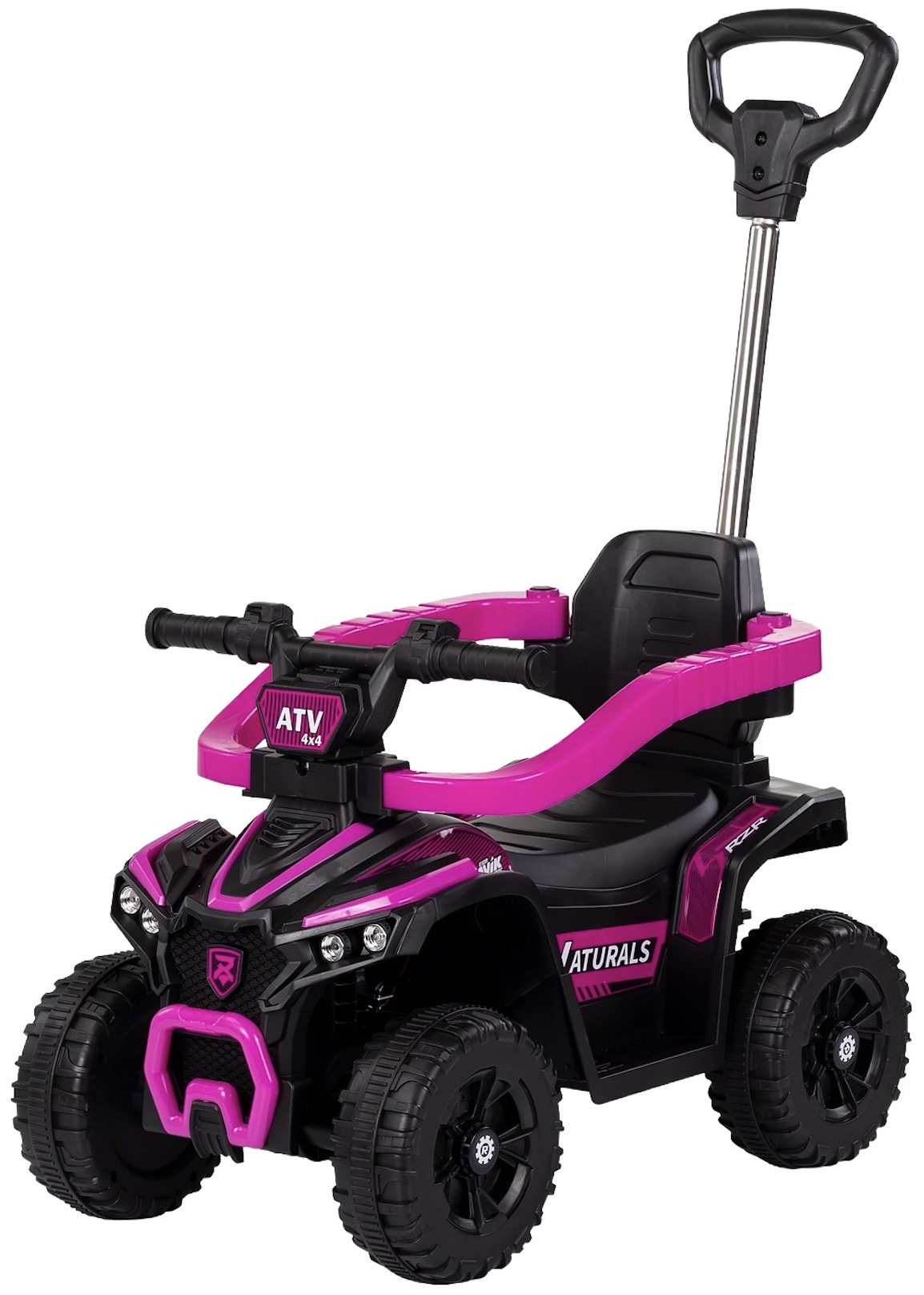 Mașinuță de călărit cu mâner Chipolino - ATV, roz