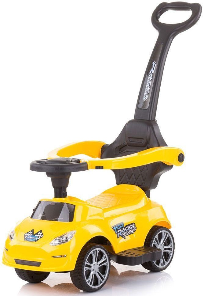 Mașinuta de călărit cu mâner Chipolino - Turbo, galbenă