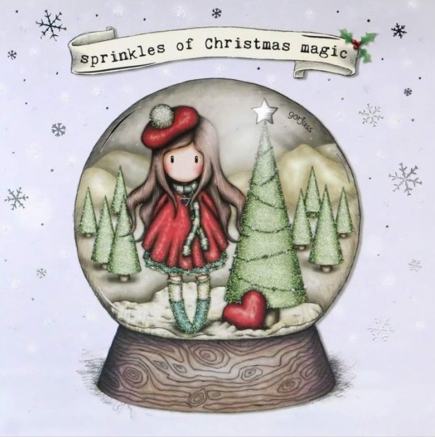 Felicitare de Crăciun Santoro Gorjuss - Snowglobe
