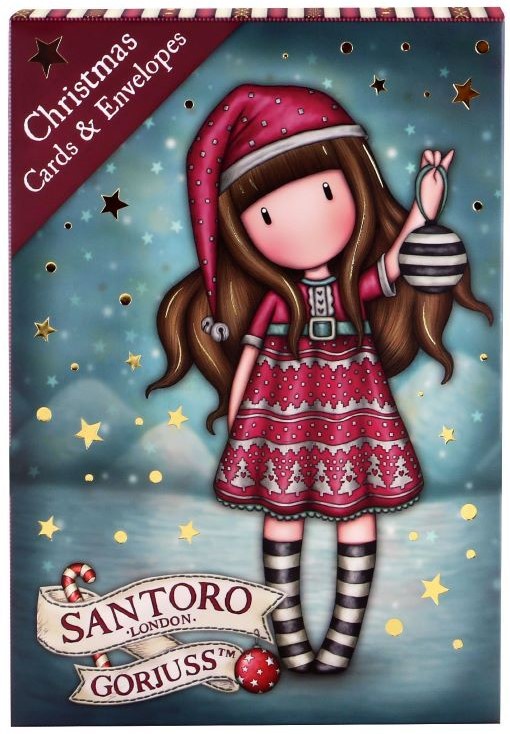 Felicitări de Crăciun Santoro Gorjuss - Tis The Season, 8 buc.