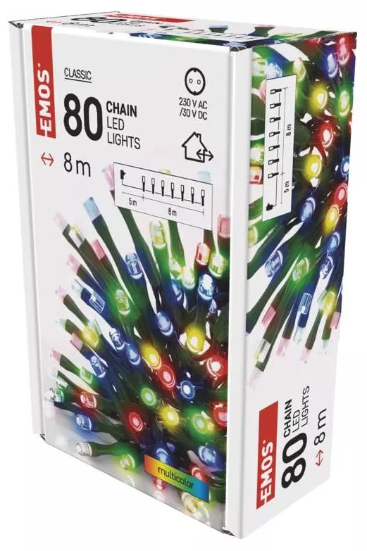 Becuri LED  Emos - CLS Timer, 80 buc., 3.6W, 8 m