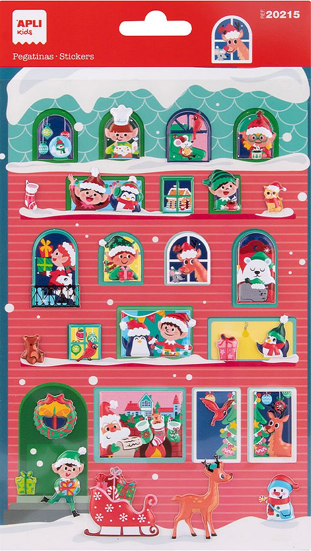 Stickere de Crăciun  Apli Kids - calendarul de advent, 24 buc.