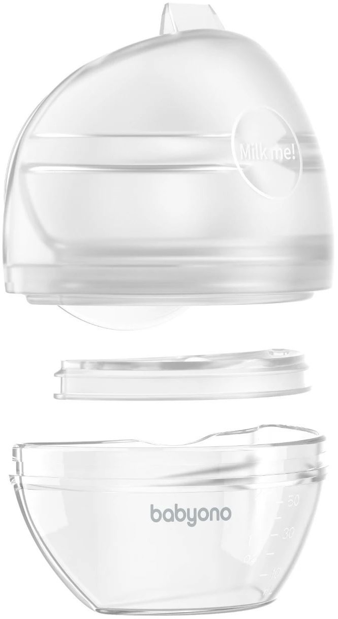 Colector-pompă pentru lapte matern Babyono - Milk Me, alb