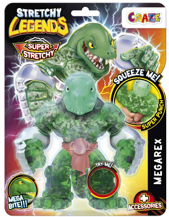 Figură extensibilă de colecție Craze Stretchy Legends - Megarex