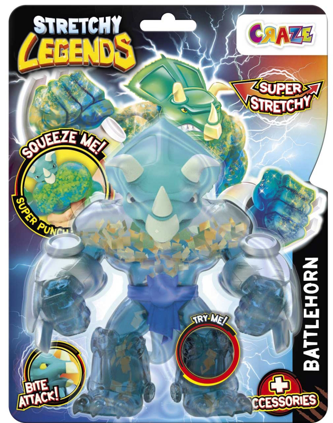 Figură extensibilă de colecție Craze Stretchy Legends - Battlehorn