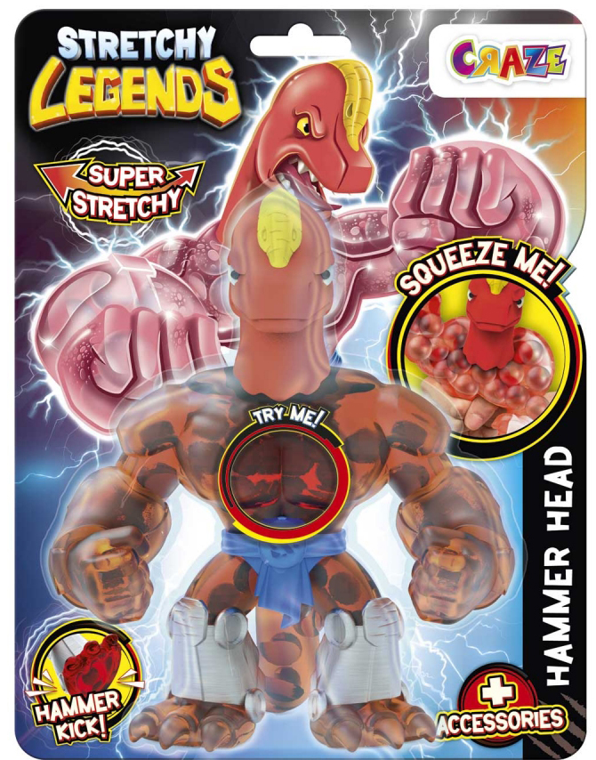Figură extensibilă de colecție Craze Stretchy Legends - Hammer Head