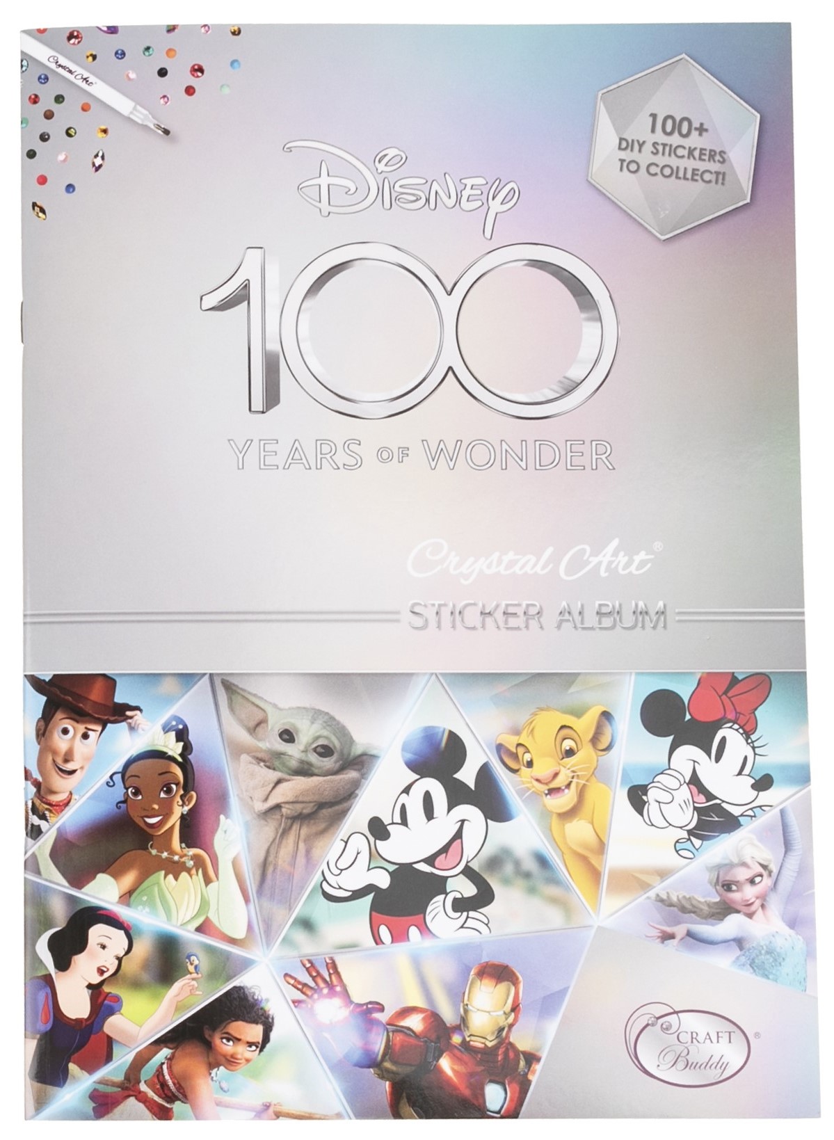 Album de colecție  Craft Buddy - Disney 100, pachet de start cu autocolante