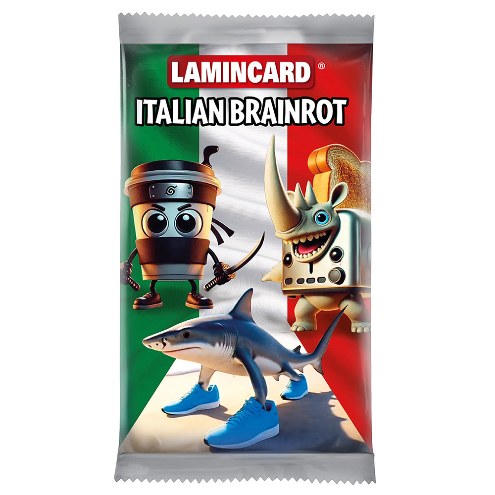 Cărți colecționabile Kidz World Lamincard – Italian Brainrot, 5 cărți, sortiment