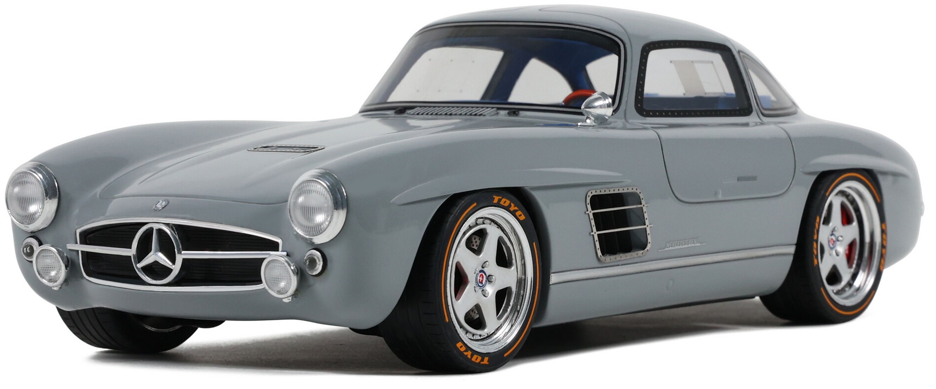 Model de colecție GT Spirit Modern: Mașini - Mercedes-Benz S-Klub Gullwing (Grey) (2019)