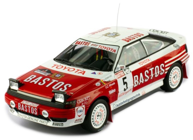 Model de colecție IXO Curse: Mașini - Toyota Celica GT-Four ST165 #5 R.Verreydt/G.Biar Haspengouw Rallye 1990 Bastos