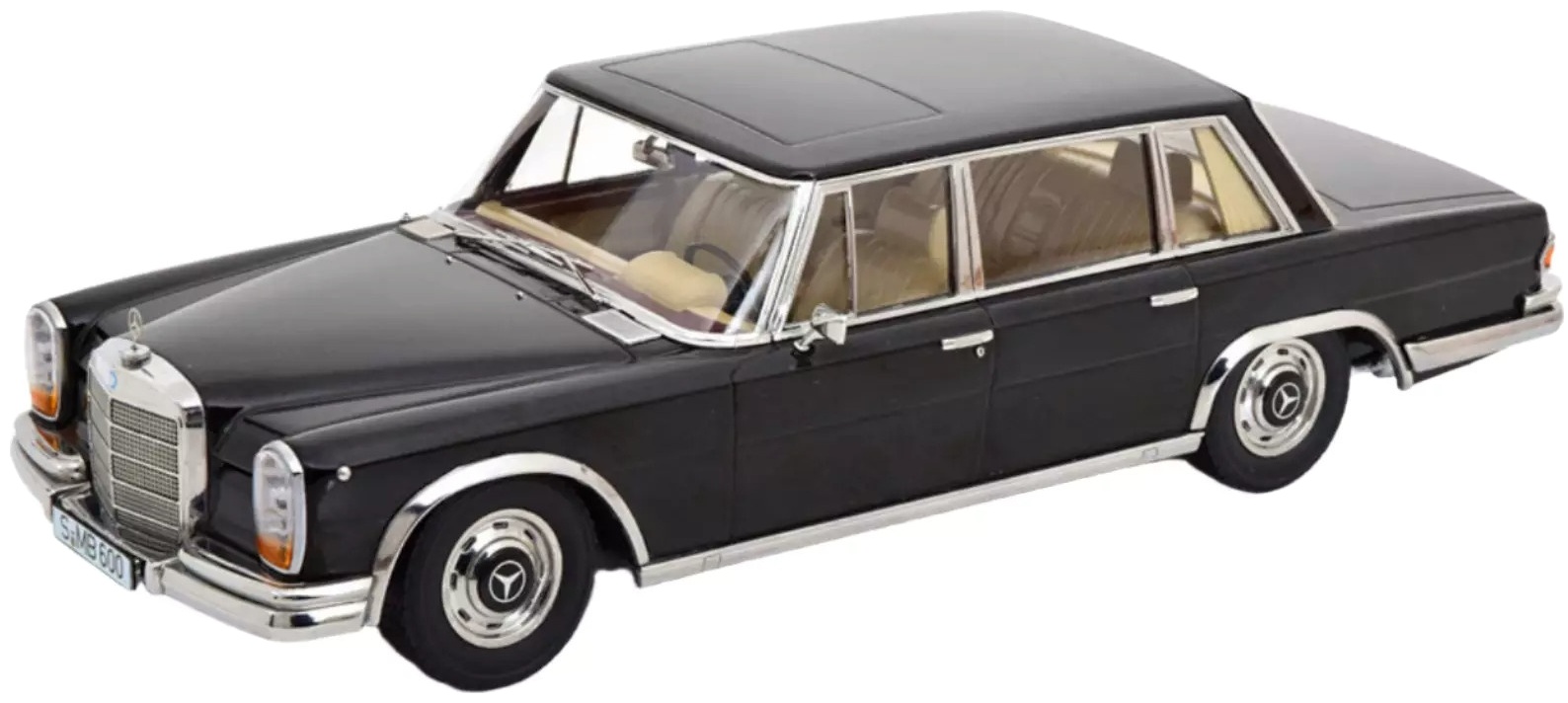 Model de colecționar KK Scale Modern: Mașini - Mercedes 600 SWB W100 (1963) (Black) (KKDC180601)