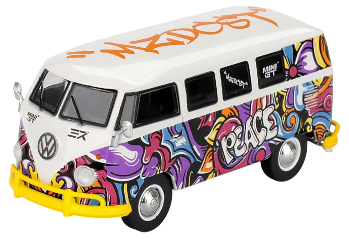Model colecționabil Mini GT Retro: Automobile - Volkswagen T1 Microbus Mizu Design (1967) (LHD) (Ambalaj blister)