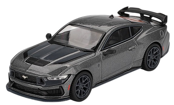 Model de colecție Mini GT Contemporary: Automobile - Ford Mustang Dark Horse 2024 Carbonized Gray (LHD)