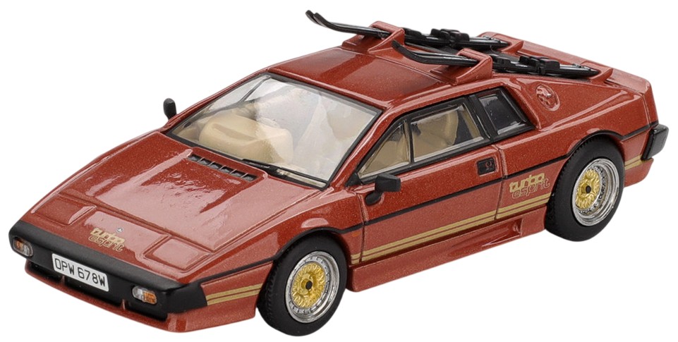 Model de colecție Mini GT Modern: Mașini - Lotus Esprit Turbo Copper Fire Metallic James Bond, 1981