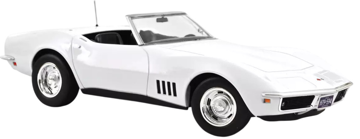 Model de colecție  NOREV Modern: Mașini  - Chevrolet Corvette Convertible (1969) Can Am (White)