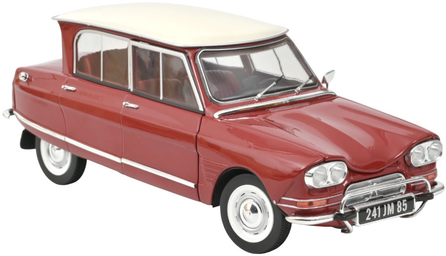 Model de colecție  Norev Modern: Mașini  - Citroen Ami 6 Club (1968) (Corsaire Red)