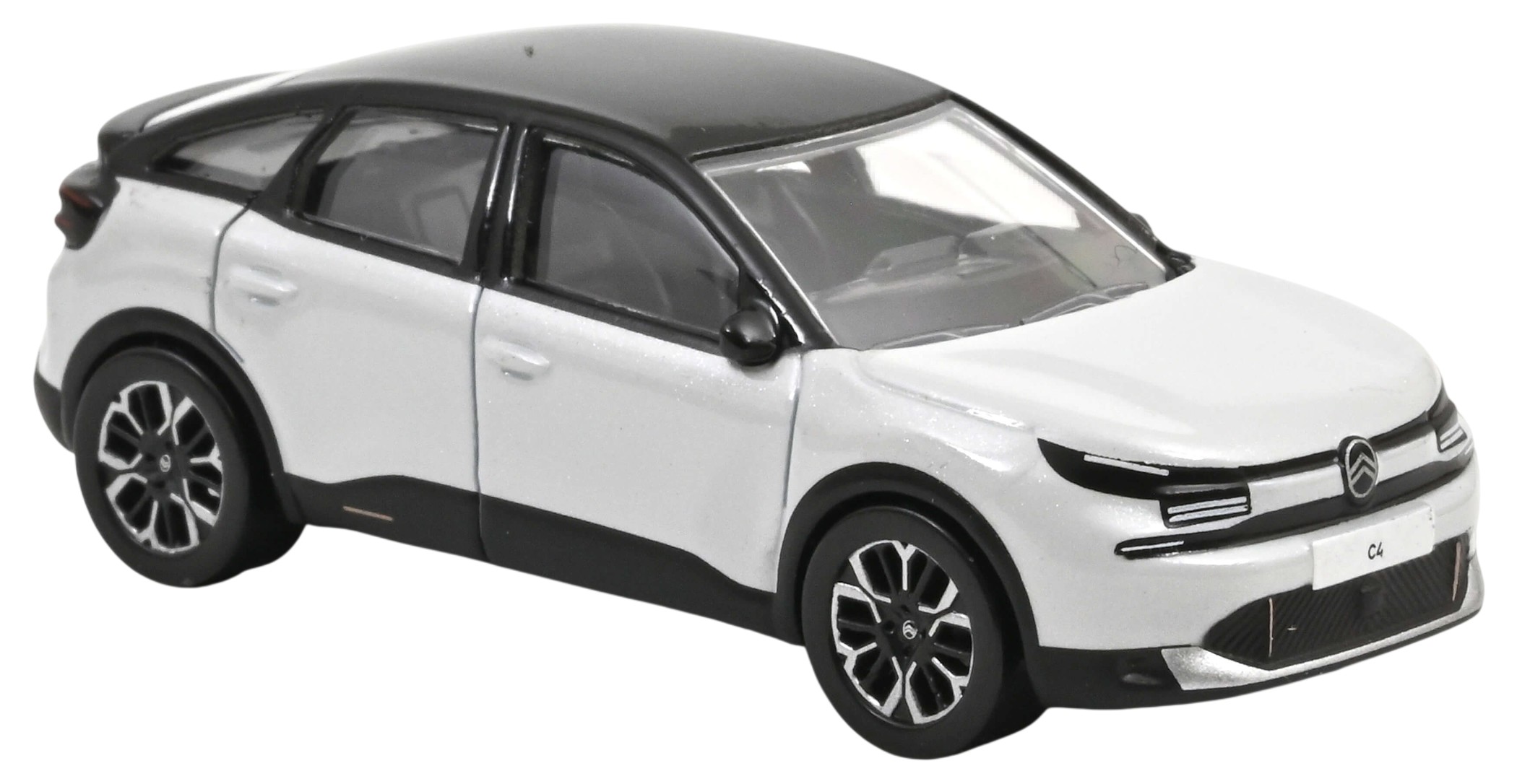 Model de colecționar  NOREV Modern: Mașini  - Citroen C4 2025 Okenite White metallic and Black