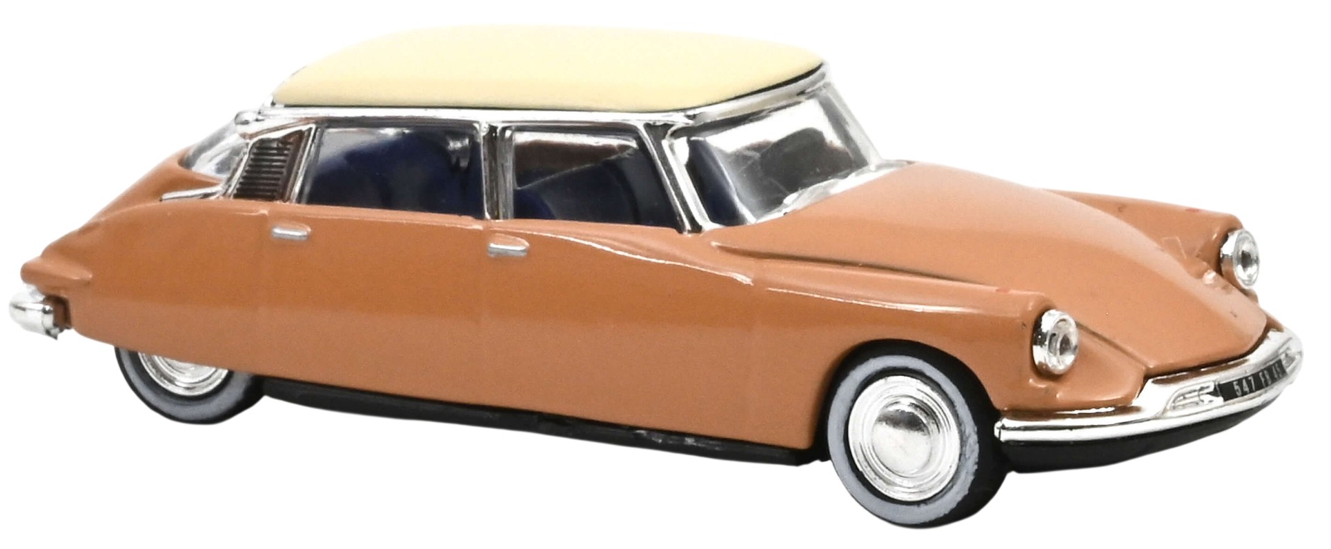 Model de colecționar  NOREV Modern: Mașini  - Citroen DS 19 1959 Ecaille Blonde with white roof
