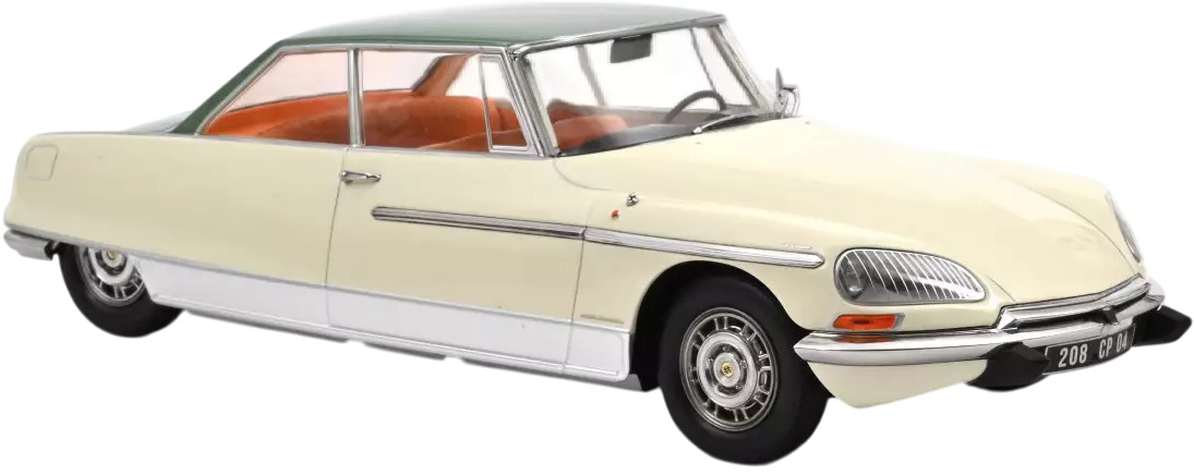 Model de colecție  Norev Modern: Mașini  - Citroen DS 21 Le Leman (1968) (Ivory and Green metallic)