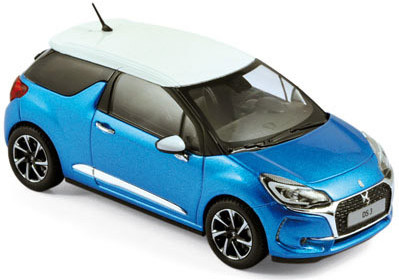 Model de colecție  Norev Modern: Mașini  - DS 3 2016 - Belle Ile Blue
